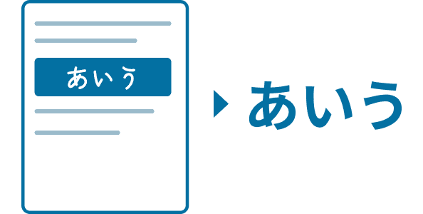 取り込んだ帳票の手書き文字がテキストに変換されるイメージ